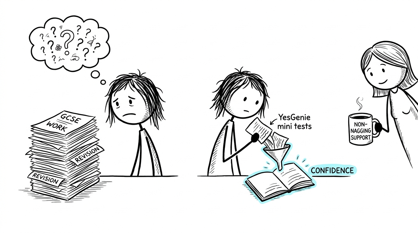 A student turning a huge GCSE pile into confidence with mini tests