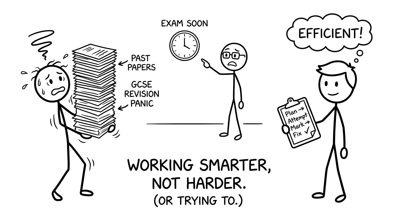 A calm checklist beats a panicked stack of past papers